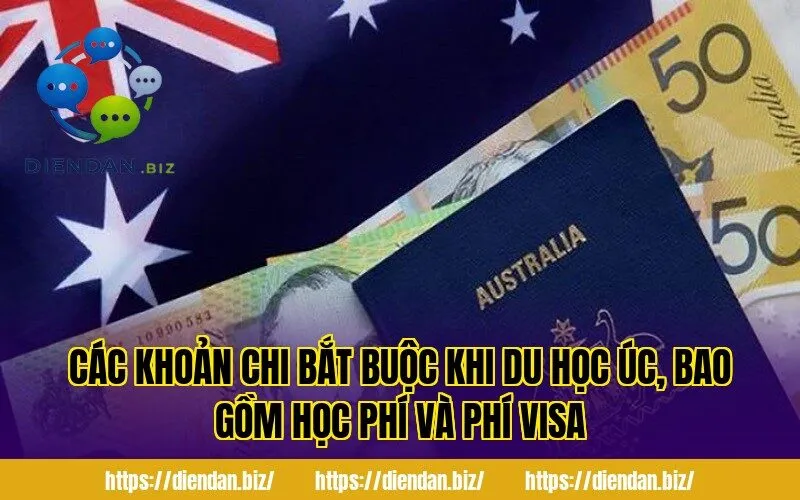 Các khoản chi bắt buộc khi du học Úc, bao gồm học phí và phí visa