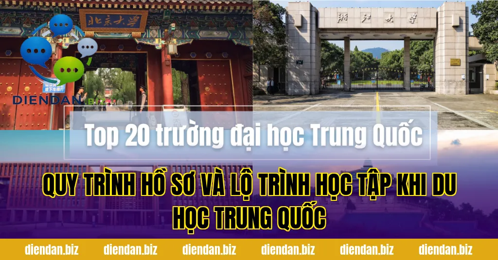 Quy trình hồ sơ và lộ trình học tập khi du học Trung Quốc