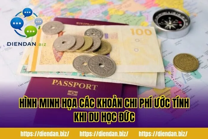 Hình minh họa các khoản chi phí ước tính khi du học Đức