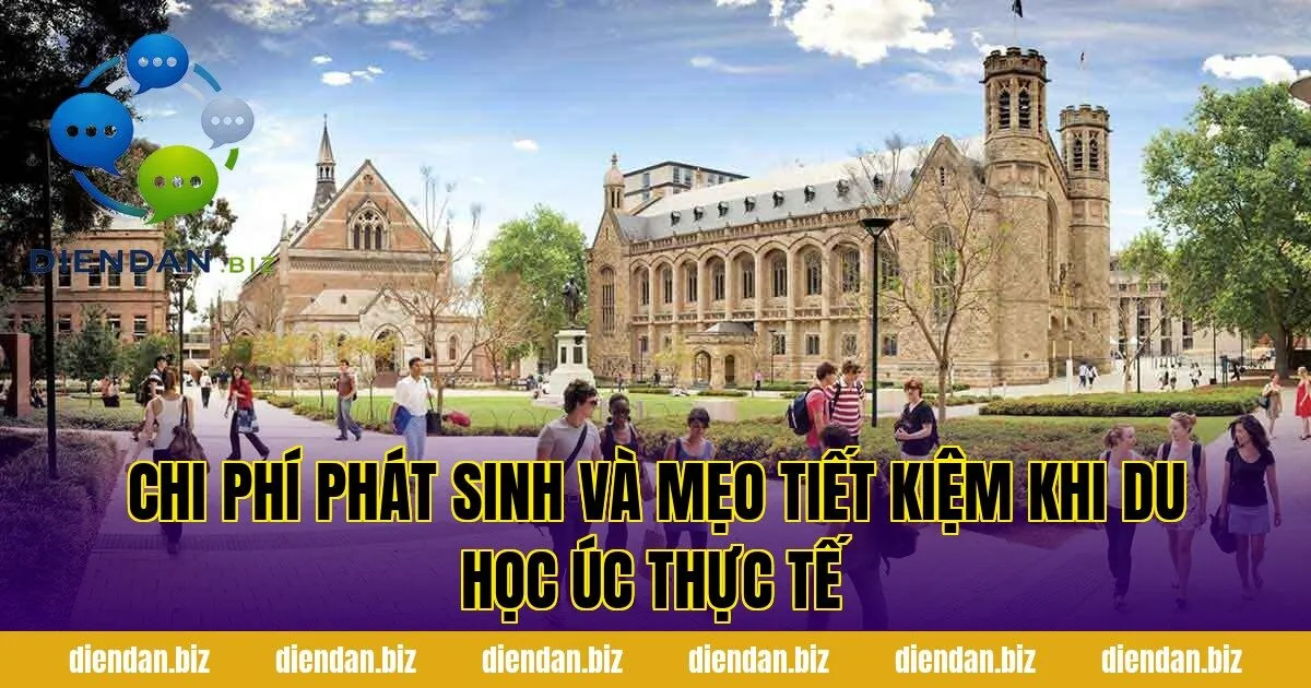 Chi phí phát sinh và mẹo tiết kiệm khi du học Úc thực tế