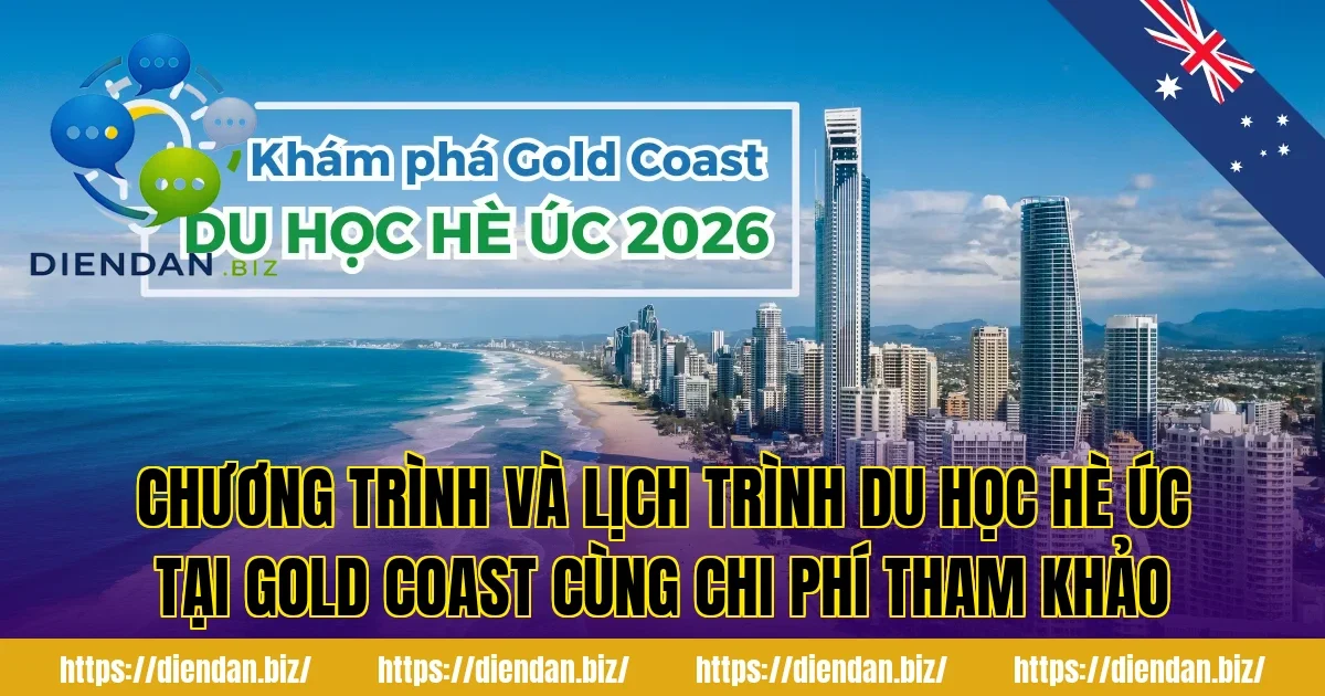 Chương trình và lịch trình du học hè Úc tại Gold Coast cùng chi phí tham khảo