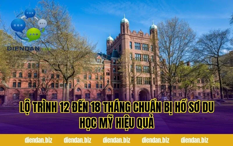 Lộ trình 12 đến 18 tháng chuẩn bị hồ sơ du học Mỹ hiệu quả