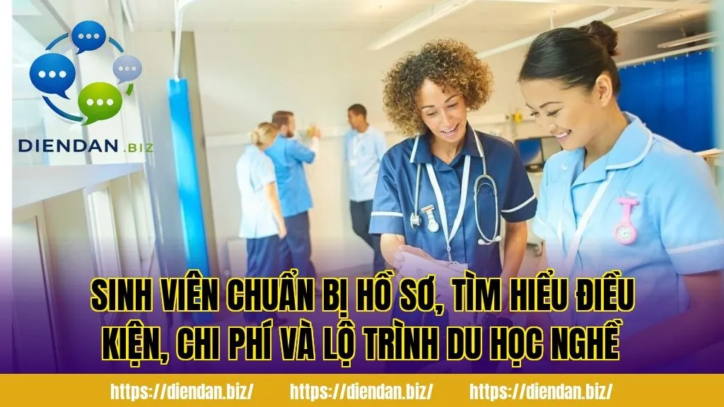 Sinh viên chuẩn bị hồ sơ, tìm hiểu điều kiện, chi phí và lộ trình du học nghề