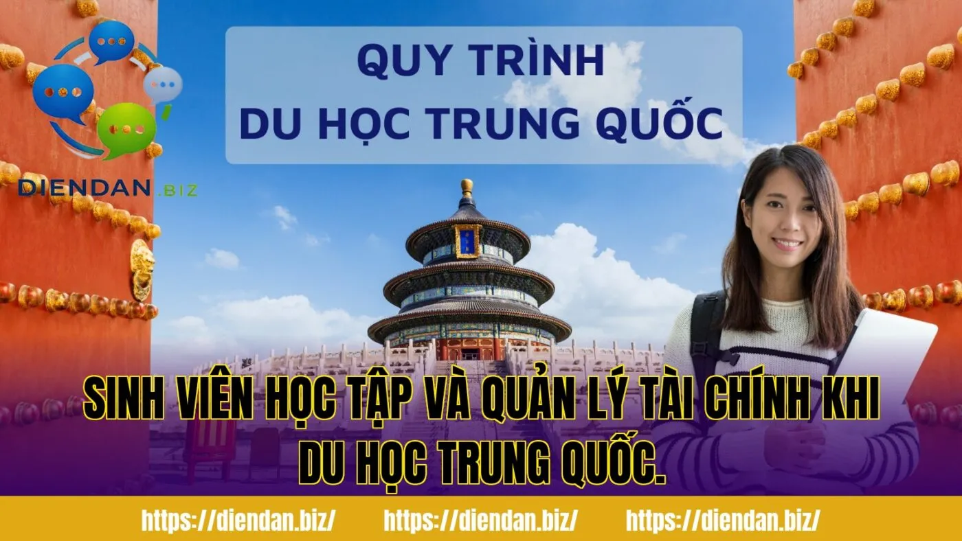 Sinh viên học tập và quản lý tài chính khi du học Trung Quốc.