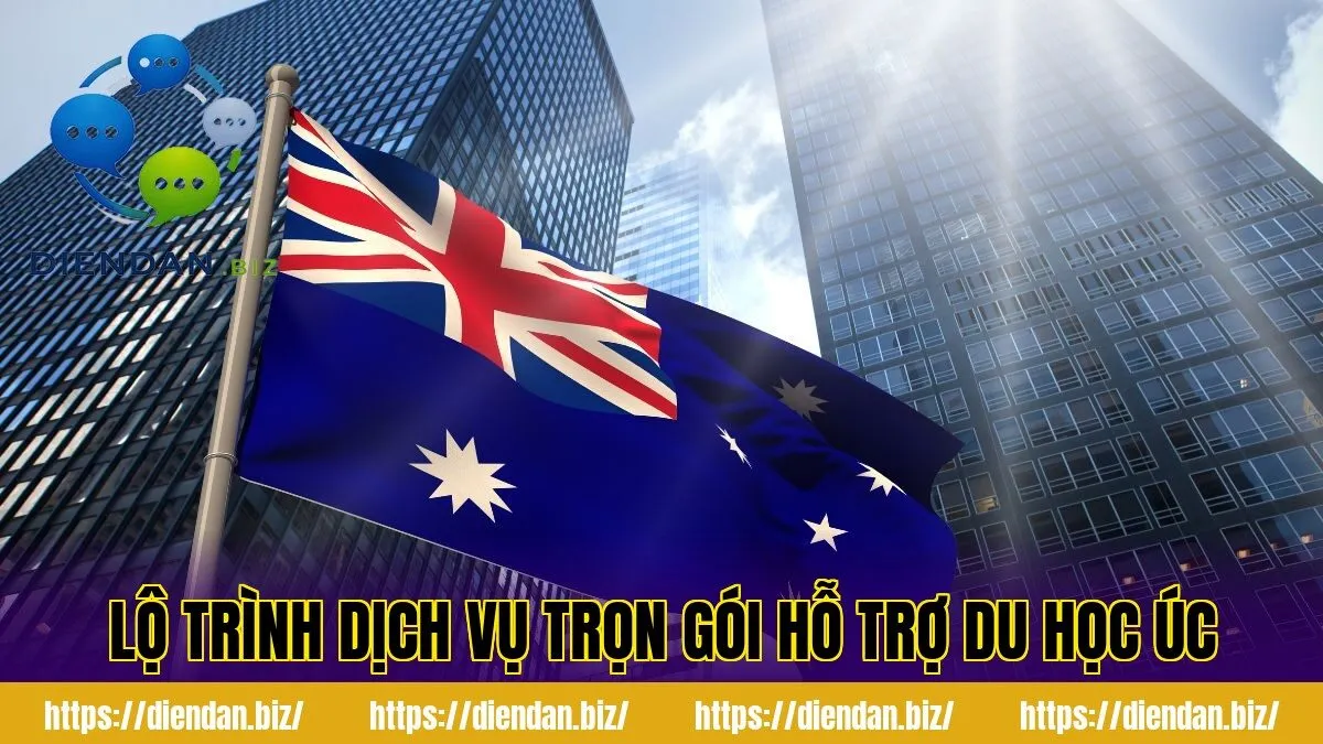 Lộ trình dịch vụ trọn gói hỗ trợ du học Úc